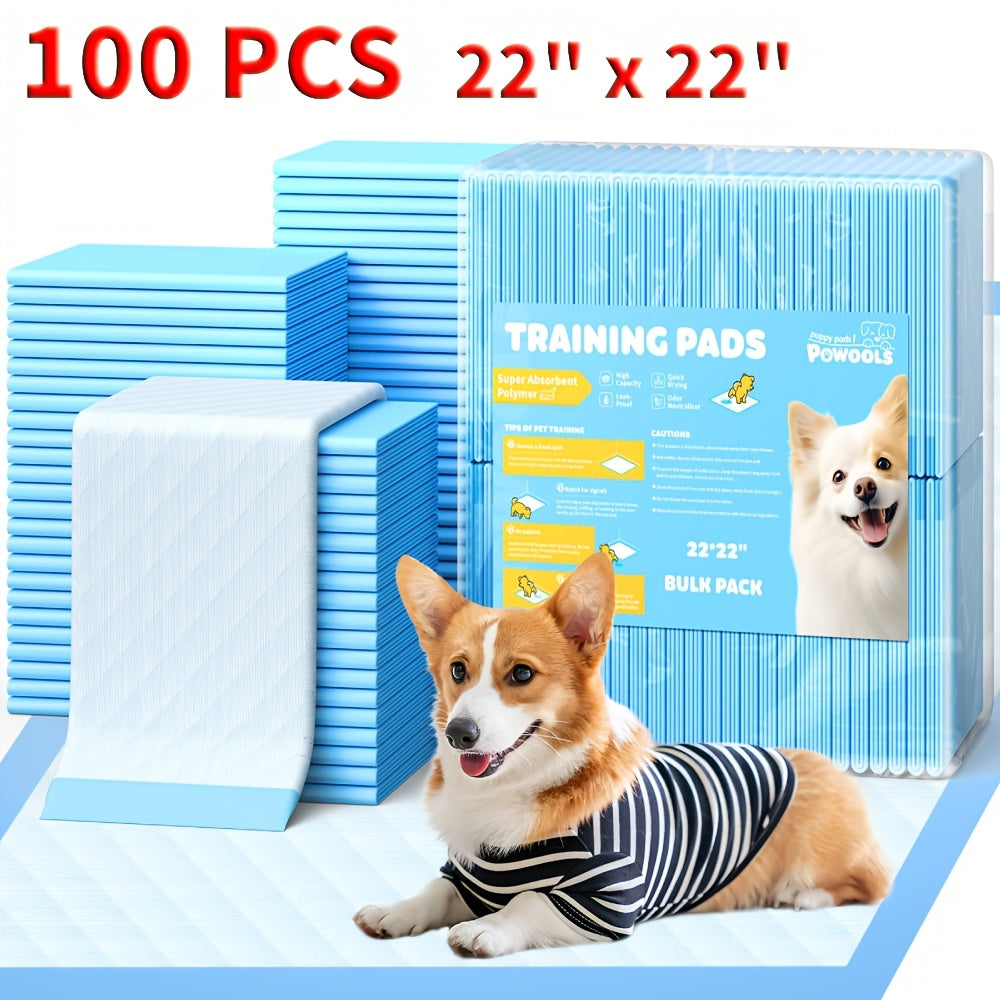 Dog Pee Pads 100 Count 6-Layer Super Absorbent Puppy Training Pads Leak-Proof & Odor Control – Disposable Dog Potty Pads for Puppies, Dogs & Cats, 34"x28" or 22"x22"