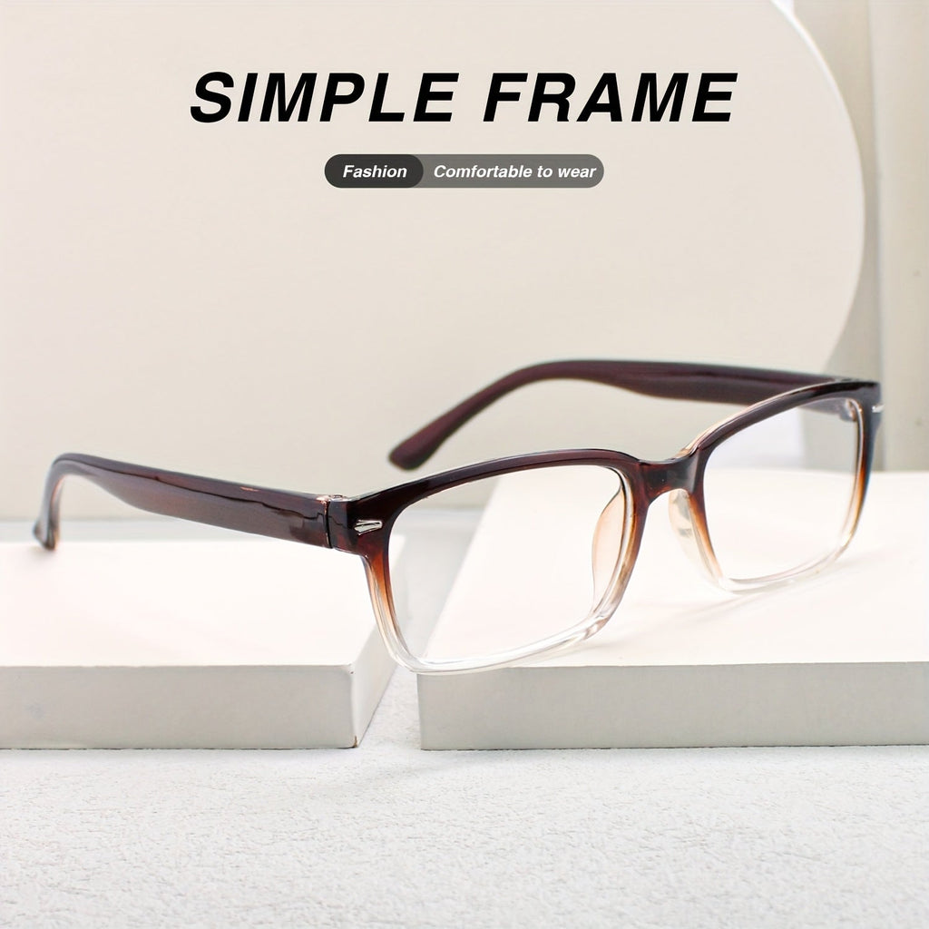10-Pack Reading Glasses for Men & Women - Ultra-Light Square Frame Readers with HD Clear Lenses, Vintage Metal Accents, Strengths +1.0 to +4.0 for Home Office & Everyday, Great Gift for Seniors
