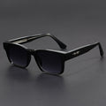 Chic Square Fashion Glasses with Black Frame & Leopard Print Accents, Durable TR90 Japanese-Inspired Thick Frame Eyewear, Versatile Everyday Style Accessory
