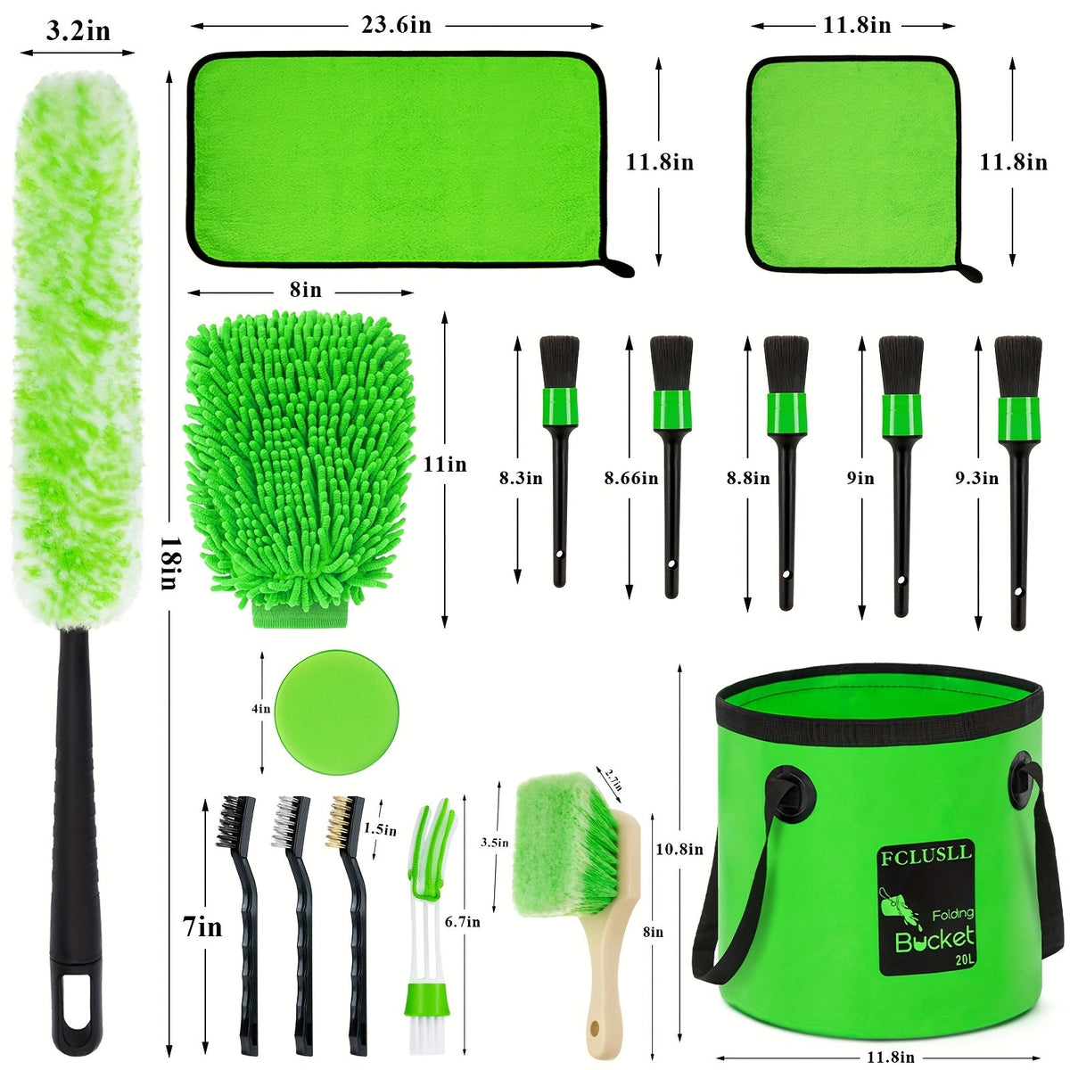 Car Cleaning Kit 17-35 Piece – Portable Vacuum Cleaner, Windshield Cleaning Tool, Drill Brush Set & Interior Brush Set for Full Car Detailing, Holiday Gift for Family & Friends