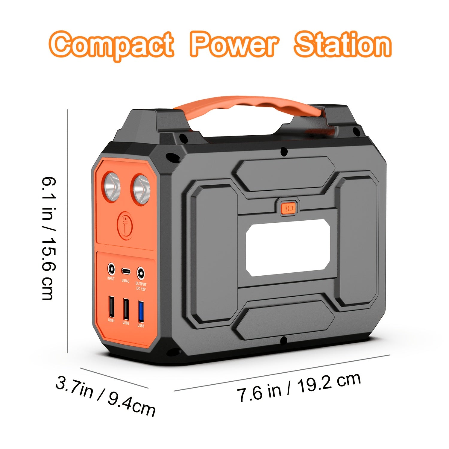 Portable Power Station 100W 300W Solar Generator AC Outlet USB QC3.0 Fast Charge DC Port LED Flashlight High Capacity Battery Pack for Camping Hiking CPAP Emergency Backup Power