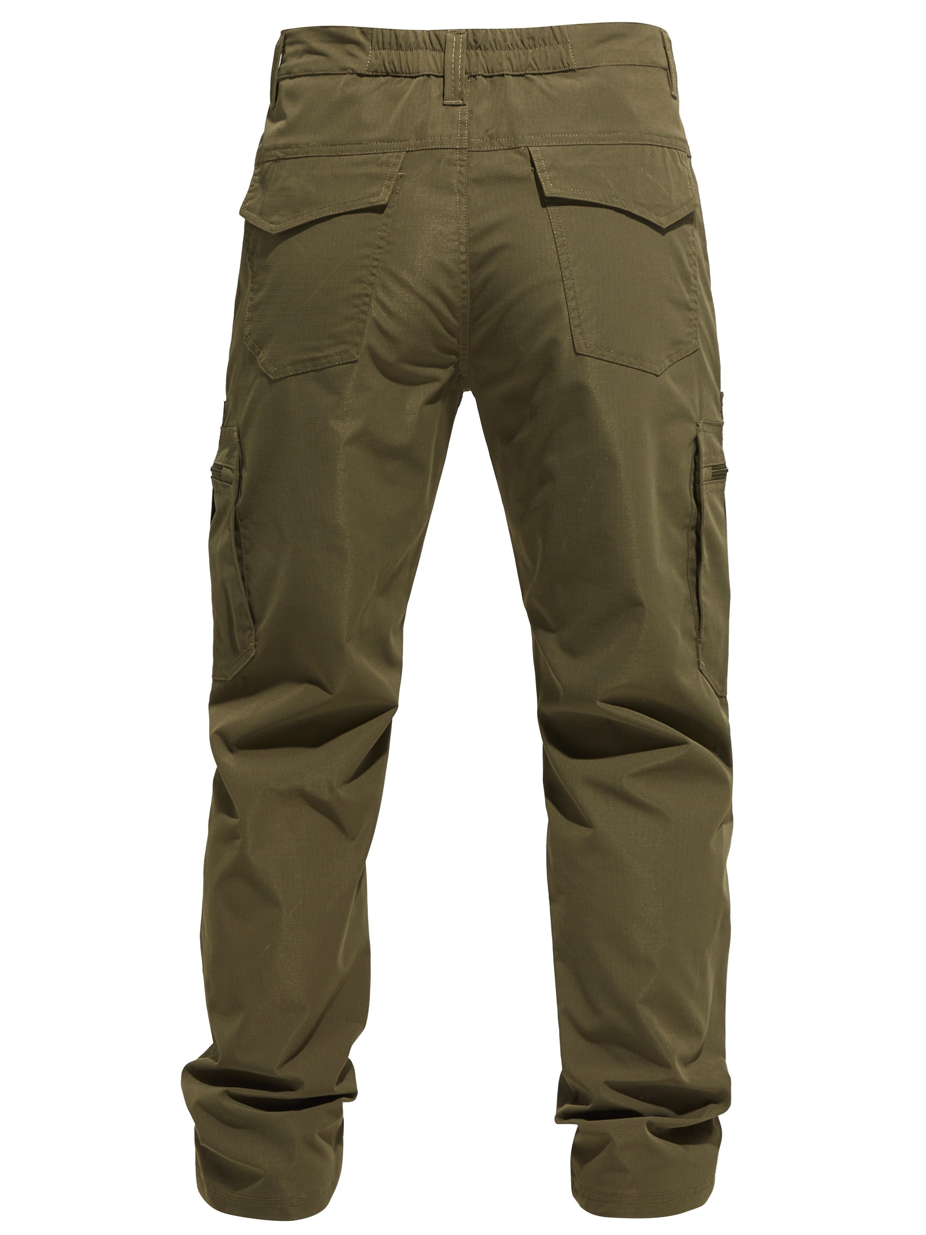 Men's Outdoor Cargo Hiking Pants Multi-Pocket Tactical Trousers All Season Lightweight Camping Fishing Cycling Dark Gray Khaki Sizes 30-42