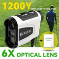 1200 Yard Laser Golf Rangefinder 6X Magnification Slope Switch Pulse Vibration Target Lock Trajectory Compensation Type-C Rechargeable for Golf and Hunting