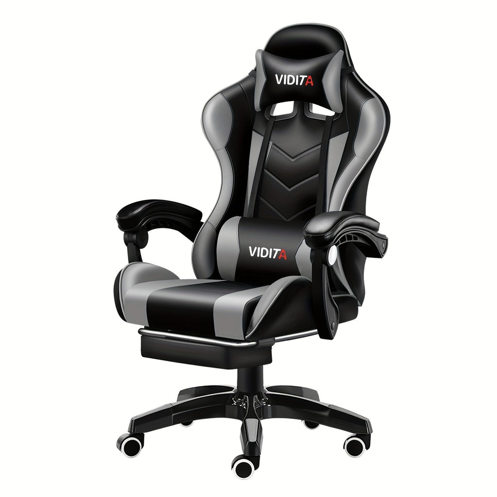 Ergonomic Gaming Chair Racing Style High Back Lumbar Support Five-Wheel Swivel Velvet PU Leather Adjustable Recliner Office Chair Adults Teens Multi-Color