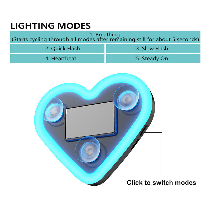 Heart & Flower Shaped Car Interior LED Neon Mood Lights USB Powered Cute Ambient Decoration for Women Girls Pink Red Blue Dashboard Window Decor Valentine's Day Birthday Gift Car Accessories | Nova Mart