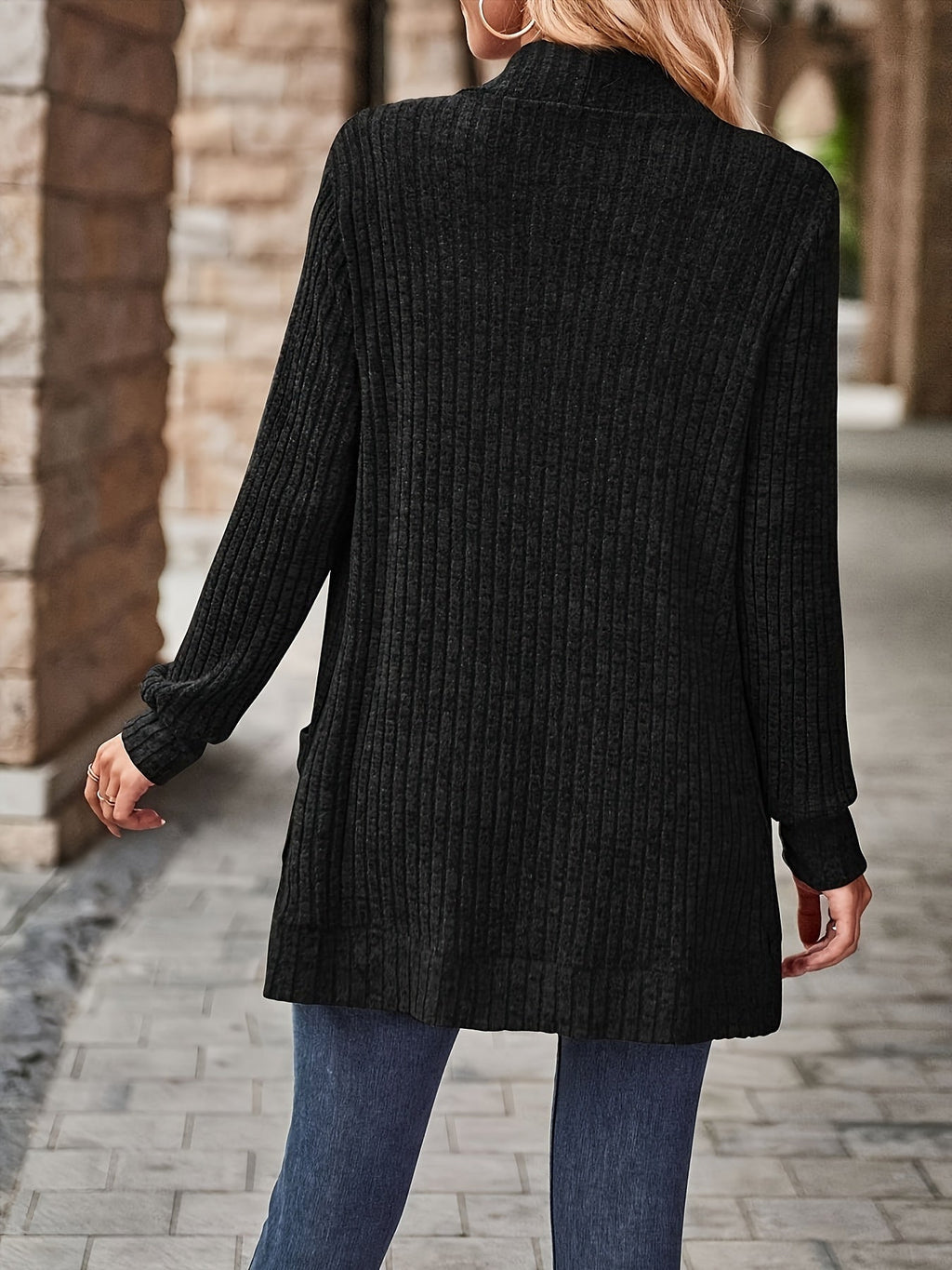 Loose Casual Long Sleeve Blouse Women Solid Color Pocket Splicing Relaxed Fit Top 10 Colors S-XXL Spring Fall Everyday