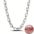 925 Sterling Silver Thick O-Ring Chain Necklace Unisex – Bold Chunky Circle Link Statement Jewelry Hypoallergenic 18-24 Inch Gift for Men Women Girlfriend Boyfriend Valentine's Day Anniversary Birthday
