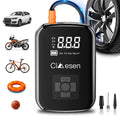 Portable Cordless Tire Inflator 150PSI Digital Display USB-C Rechargeable 4000mAh 100W Fast Inflation 5 Preset Modes LED Light for Car Motorcycle Bike Ball Auto Stop 4 Colors
