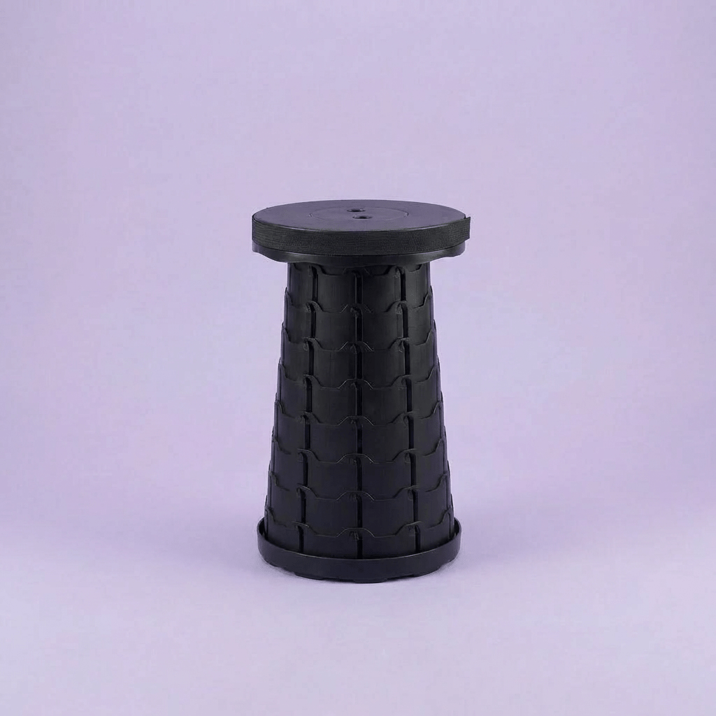 Collapsible Camping Stool 400 Lbs Capacity Ultra-Portable Lightweight Folding Seat - Folds Flat Fits in Backpack for Camping, Hiking, Fishing & Indoor Outdoor Use - Rainbow Option Available