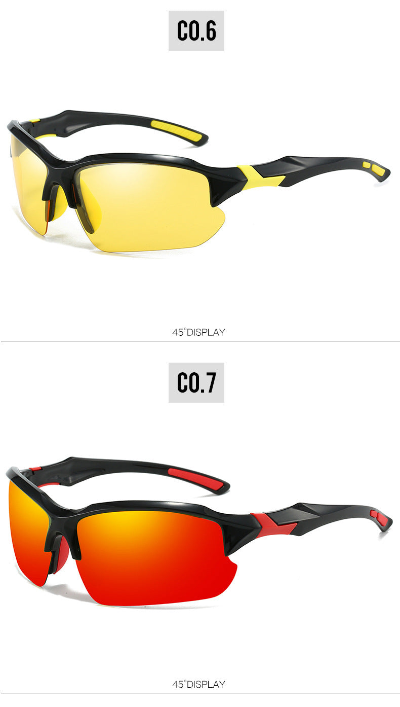 3-Pack Sports Sunglasses UV400 Half Frame for Men & Women – Lightweight Polarized Goggles for Running, Fishing, Skiing, Driving & Outdoor Activities, Sun Protection Eyewear Set