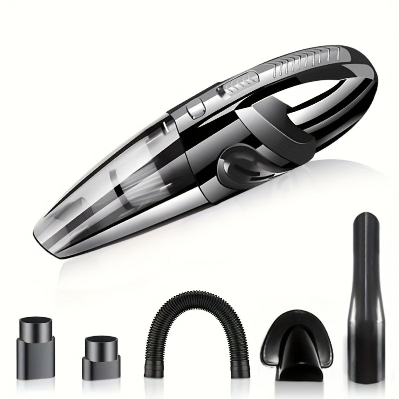 Handheld Car Vacuum Cleaner 4200PA Super Suction Cordless Portable Vacuum with 1800mAh Rechargeable Battery 5 Attachments Low Noise for Car Interior Pet Hair Home Cleaning Pink Gift for Women