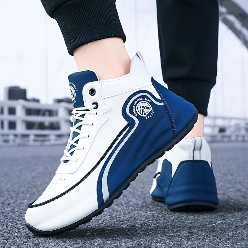 Arch Support Corrective Men's Running Shoes Anti-Slip – Lightweight Breathable Athletic Sneakers for Flat Feet, Walking Gym Tennis Casual Wear, White Blue & White Grey, Sizes US 7–12.5