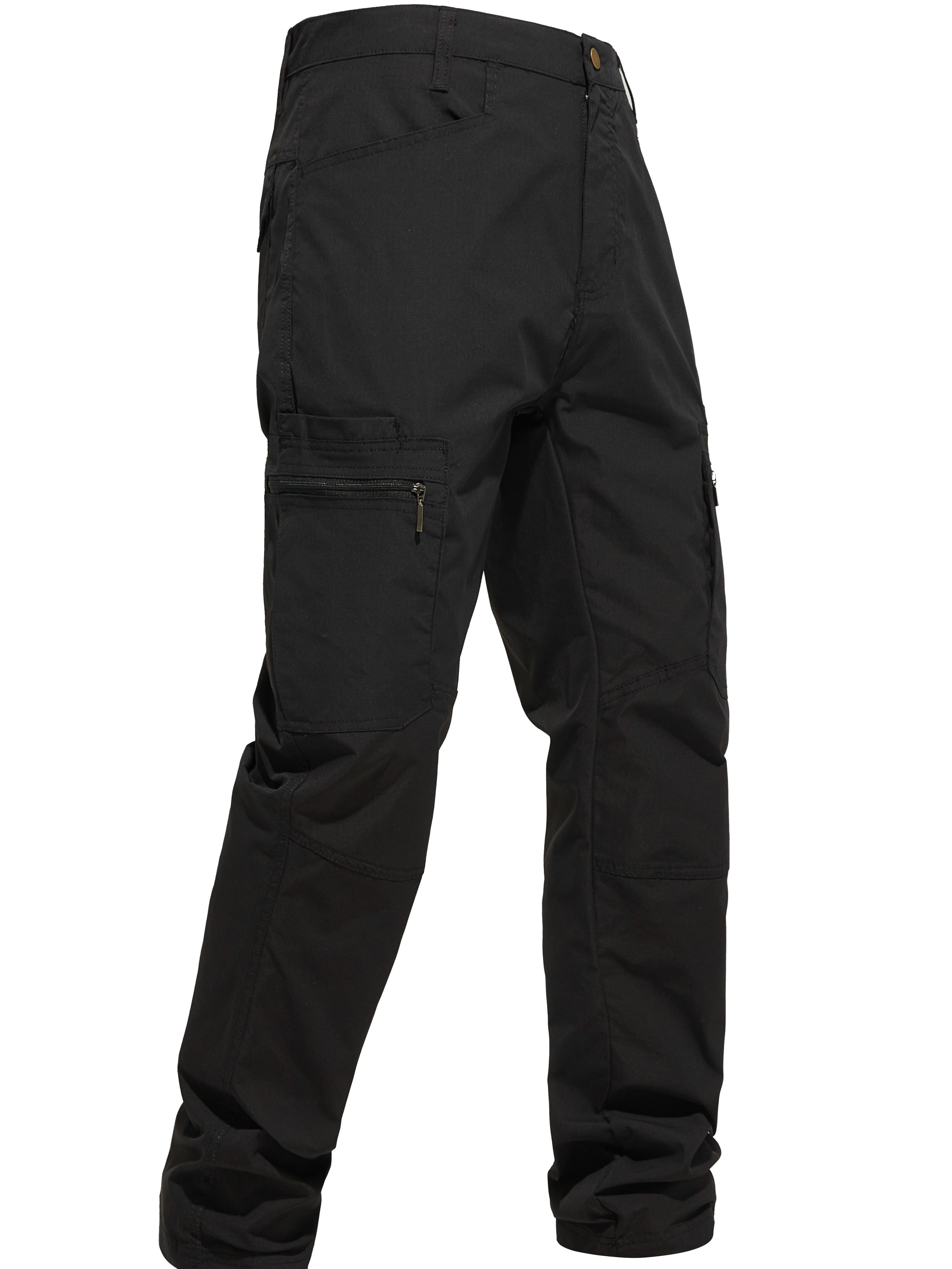 Men's Outdoor Cargo Hiking Pants Multi-Pocket Tactical Trousers All Season Lightweight Camping Fishing Cycling Dark Gray Khaki Sizes 30-42
