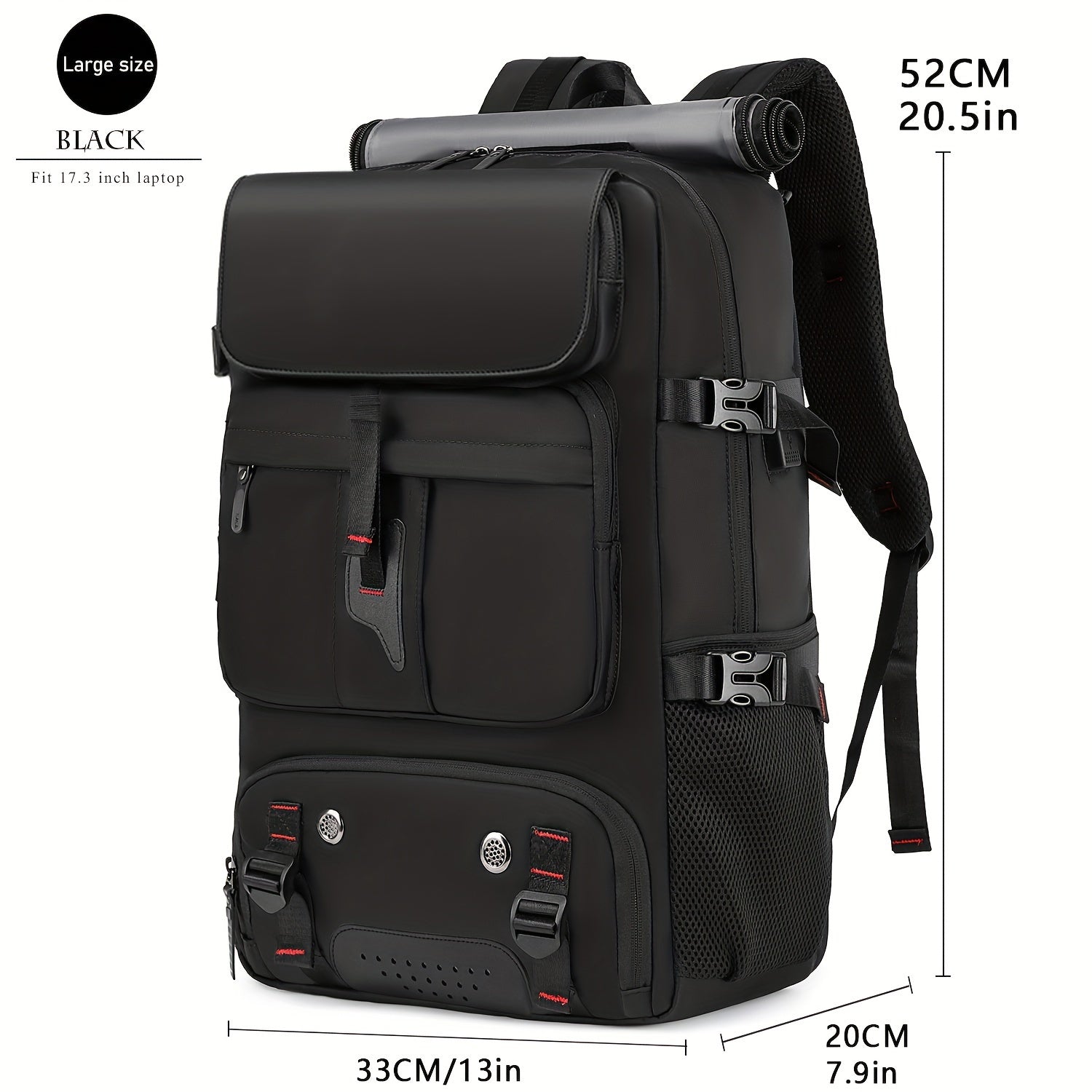 Large Laptop Backpack with Shoe Compartment – Multi-Functional Travel Backpack for Men & Women, Business, College & Carry-On Bag with USB Charging Port, Waterproof, Fits 15.6" Laptop