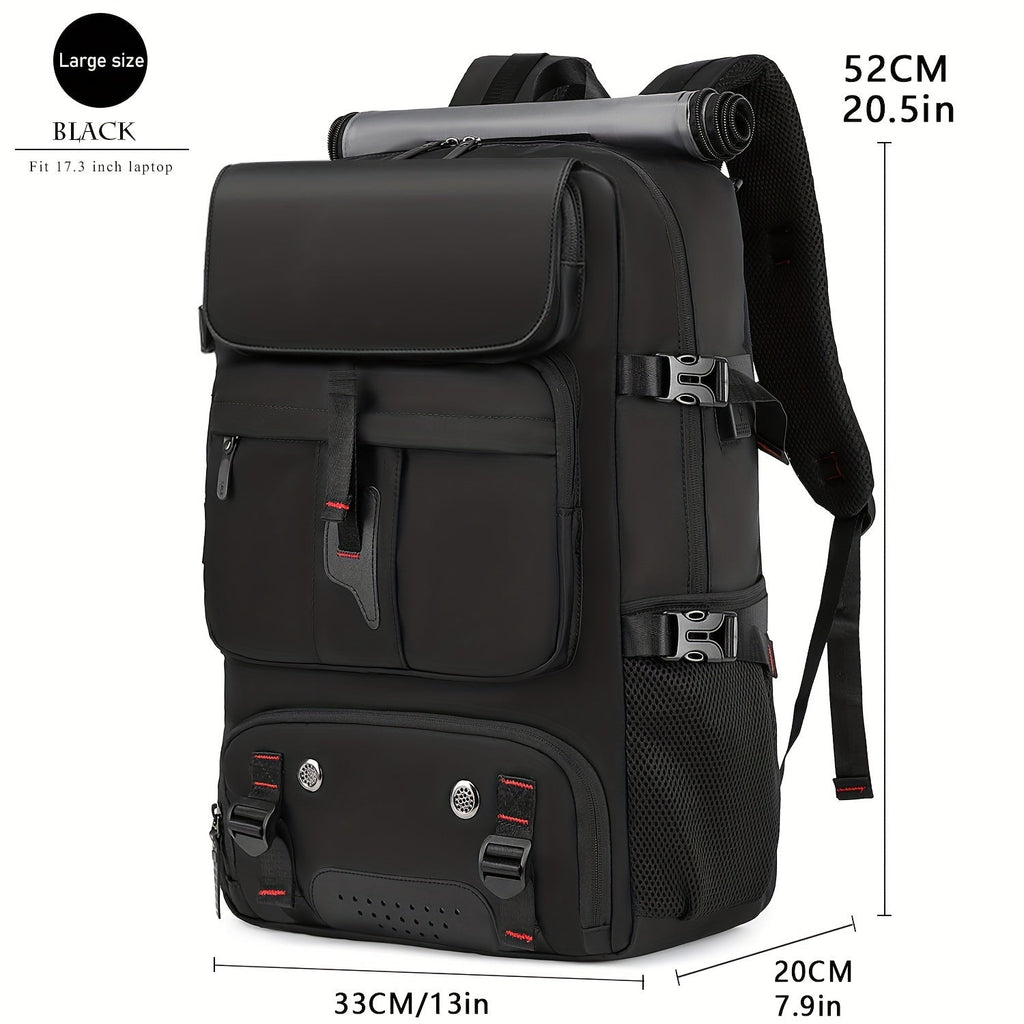 Large Laptop Backpack with Shoe Compartment – Multi-Functional Travel Backpack for Men & Women, Business, College & Carry-On Bag with USB Charging Port, Waterproof, Fits 15.6" Laptop