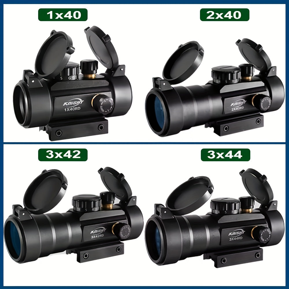 Knight Tactical Red Green Dot Sight Scope – 3x44 Magnified & 1x40 Red Dot Riflescope for Hunting Sport Shooting Airsoft, Fits 11mm 20mm Picatinny Rail, Aluminum Alloy Battery Powered