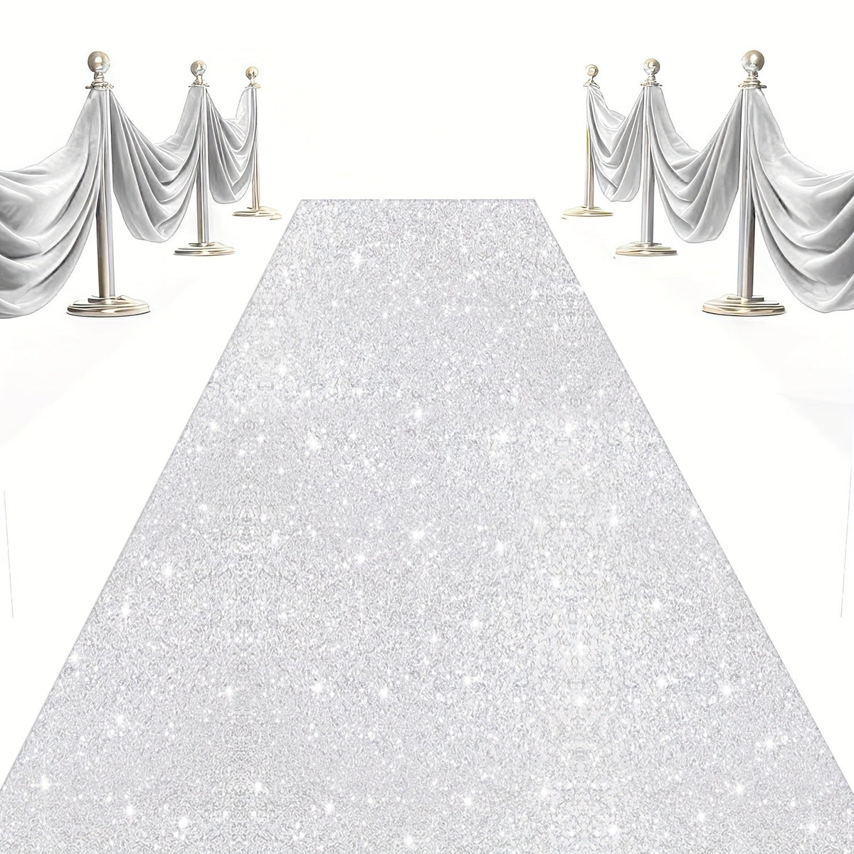Sequin Aisle Runner 2x15FT Glitter Wedding Carpet Runner 12 Colors for Wedding Ceremony Bridal Shower Party Decoration Outdoor Indoor
