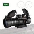 Knight Tactical Red Green Dot Sight Scope – 3x44 Magnified & 1x40 Red Dot Riflescope for Hunting Sport Shooting Airsoft, Fits 11mm 20mm Picatinny Rail, Aluminum Alloy Battery Powered