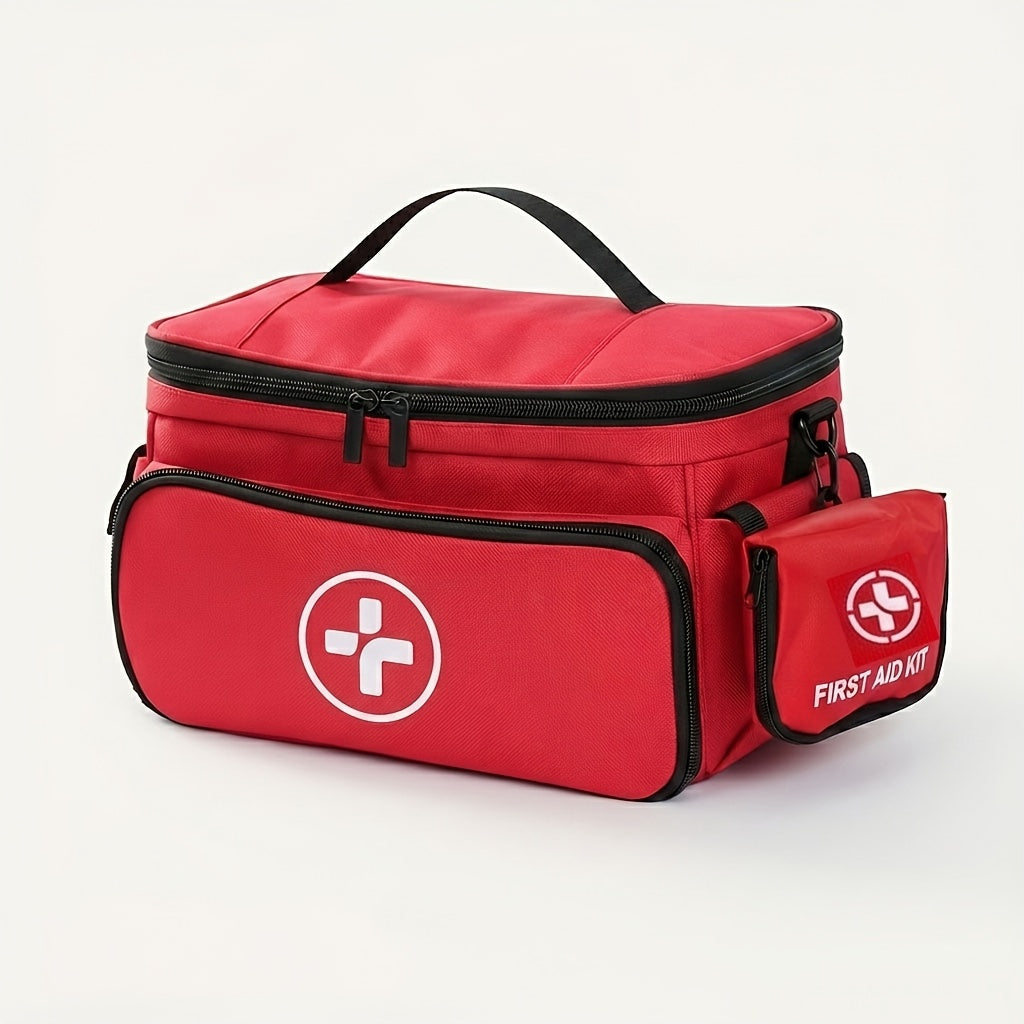 Medicine Storage Bag First Aid Kit Organizer – Household Medicine Organizing Box with Rack Basket for Home, Travel & Car Emergency Preparedness, Perfect Holiday Gift