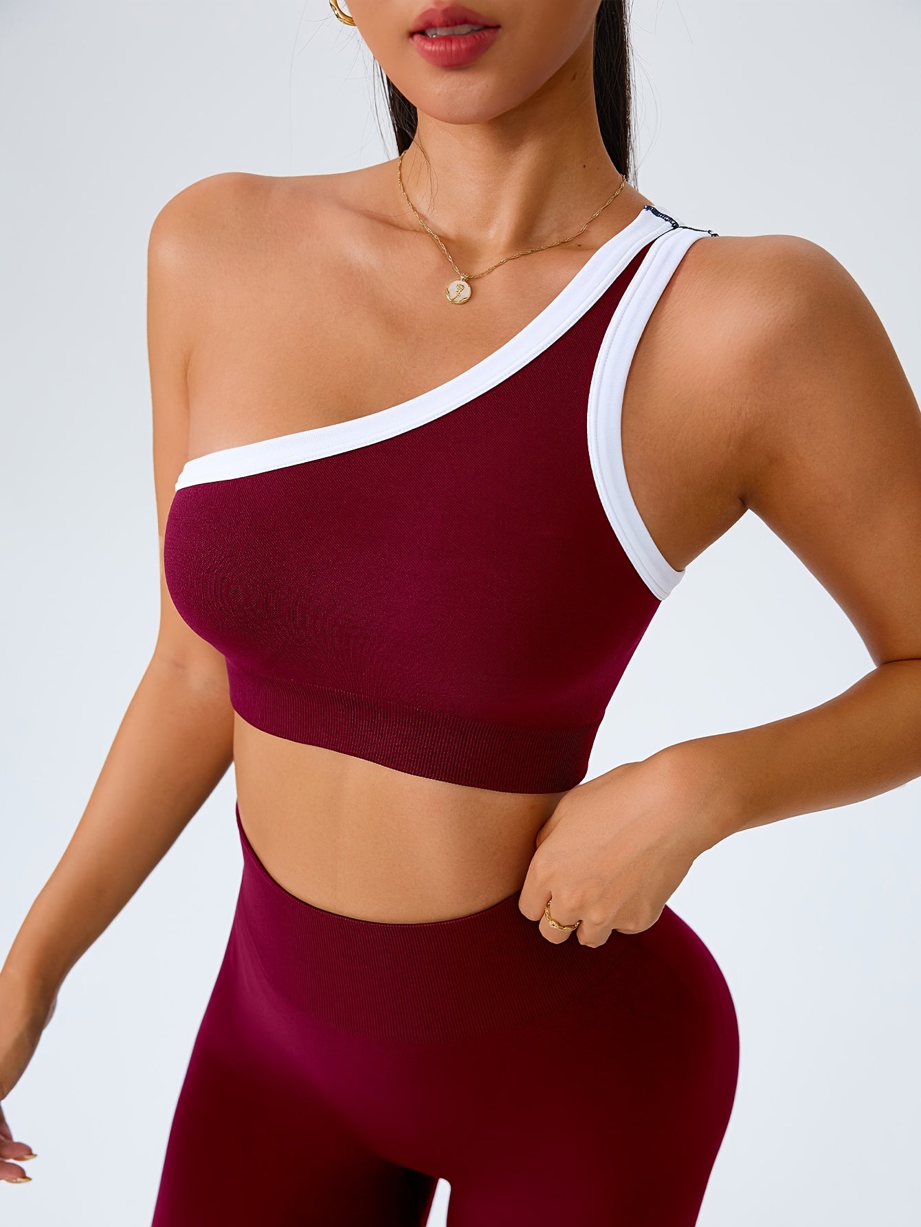 Women's Butt Lifting Leggings & Sports Bra Set 2 Piece High-Waisted 90% Polyamide – Stretchy Minimalist Yoga Running Workout Outfit with Camisole Top, 6 Colors S-XL