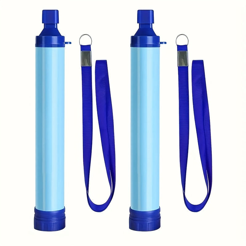 Water Filter Straw Kit with Lanyard & Extension Tube – ABS Portable Purifier Straw Removes Bacteria & Protozoa for Camping Hiking Backpacking Travel Emergency Survival Preparedness, 1 2 4 6 Pack
