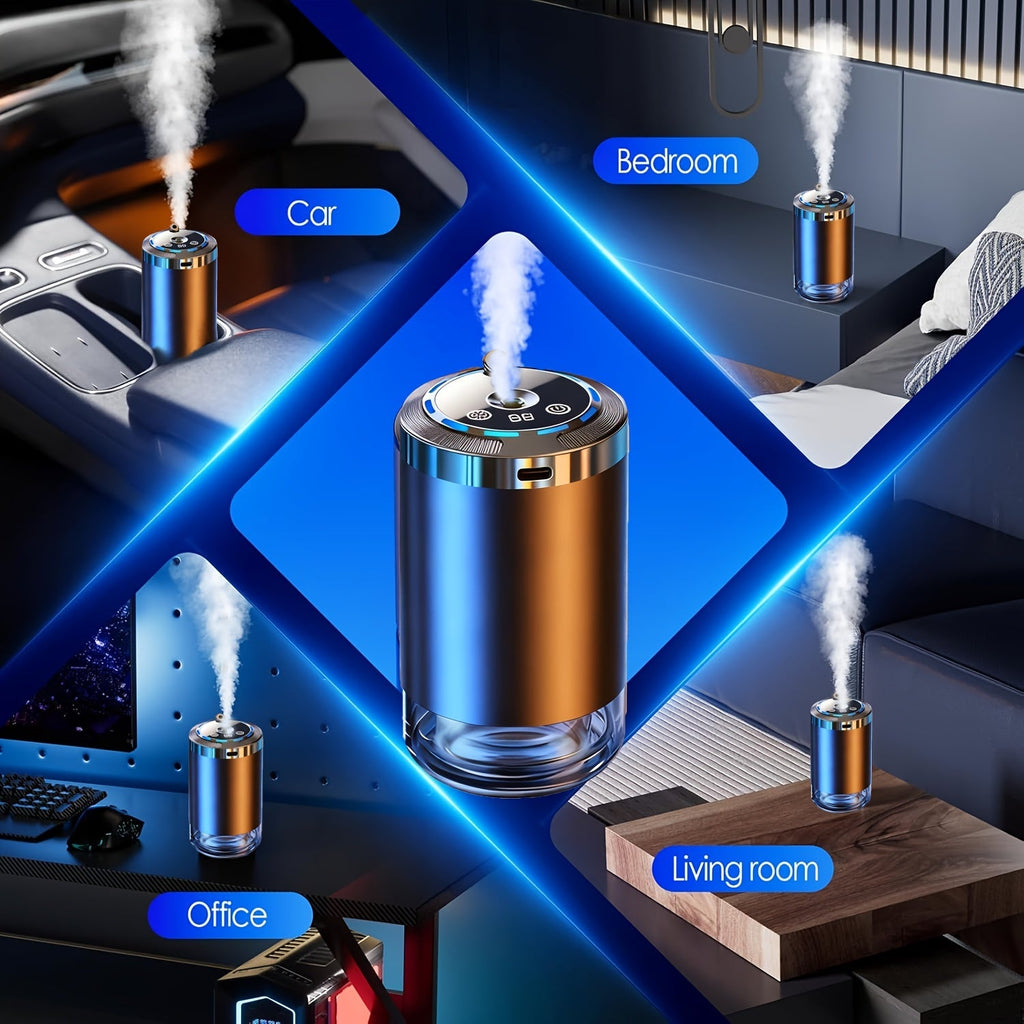 Smart Car Aroma Diffuser with Essential Oils Included – USB Powered Starry Sky Projection Humidifier Ambient Light Air Freshener Ocean Osmanthus Cologne Scent 1.69oz for Car Interior