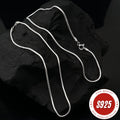925 Sterling Silver Snake Chain Necklace 1mm – Hypoallergenic Tarnish-Resistant Layering Necklace for Women & Men, Classic Minimalist Design, Perfect Gift for Christmas, Valentine's Day & Anniversaries