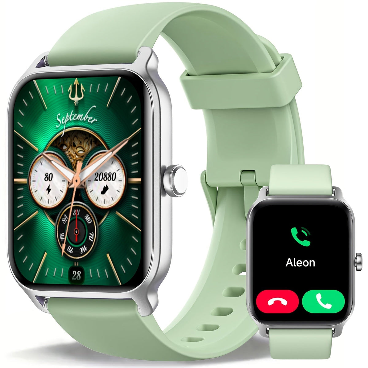 FAWEIO Smart Watch with Alexa & Wireless Calling – 1.8" HD Touchscreen Fitness Tracker, 100+ Sports Modes, Heart Rate SpO2 Sleep Monitor, Compatible with iPhone & Android for Women & Men