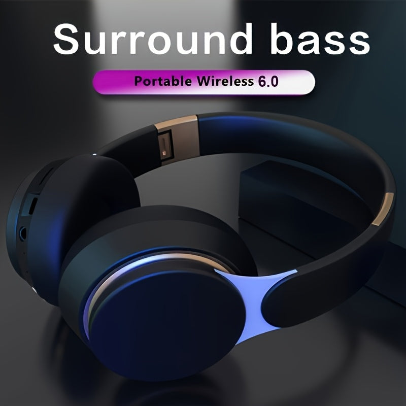 Foldable Wireless Over-Ear Headphones Bluetooth Headset with Mic FM Radio TF Card 3.5mm AUX Soft Noise Cancelling Earpads for Travel Home Office PC Phone – Green White Blue Red