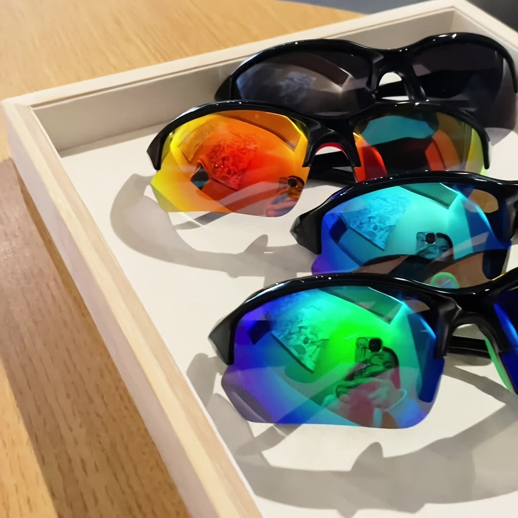 8 Pcs Men's UV Protective Sunglasses Set – Color Coating Lens Fashion Fitness Sports Eyewear for Driving Leisure Outdoor Daily Wear Bulk Pack Gift for Him Birthday Father's Day Christmas