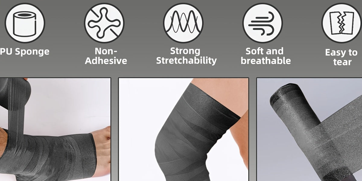 Athletic Pre Wrap Tape 4-Rolls Foam Underwrap for Sports – Protect Ankles Wrists Hands Knees, 2.75" x 30 Yards Each, OK TAPE Multi-Sport Joint Protection