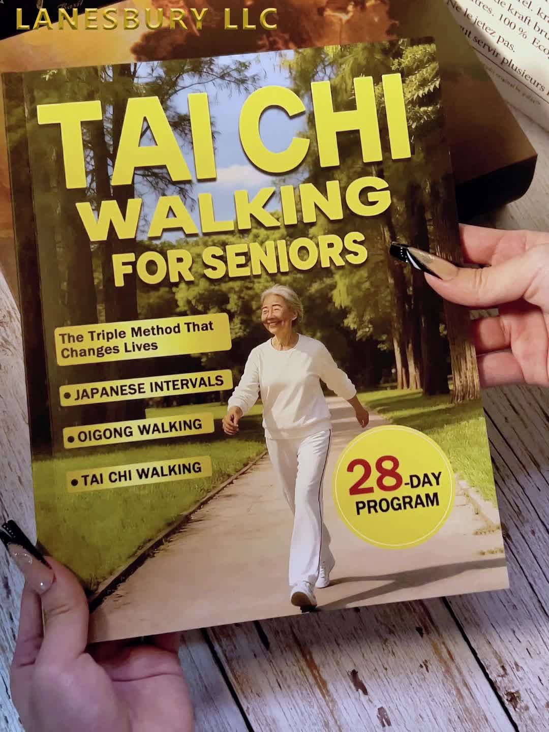 Tai Chi Walking for Seniors Book – 28-Day Triple Method for Gentle Weight Loss with Japanese Interval Walking & Qigong, Low-Impact Fitness Guide for Older Adults