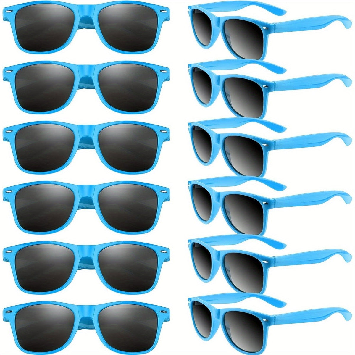 12-Pack Neon Colorful Party Sunglasses Bulk – UV400 Shatterproof Polarized Lenses for Adults Birthday Beach Pool Bachelorette Summer Festival Party Favors Gift Bag Fillers