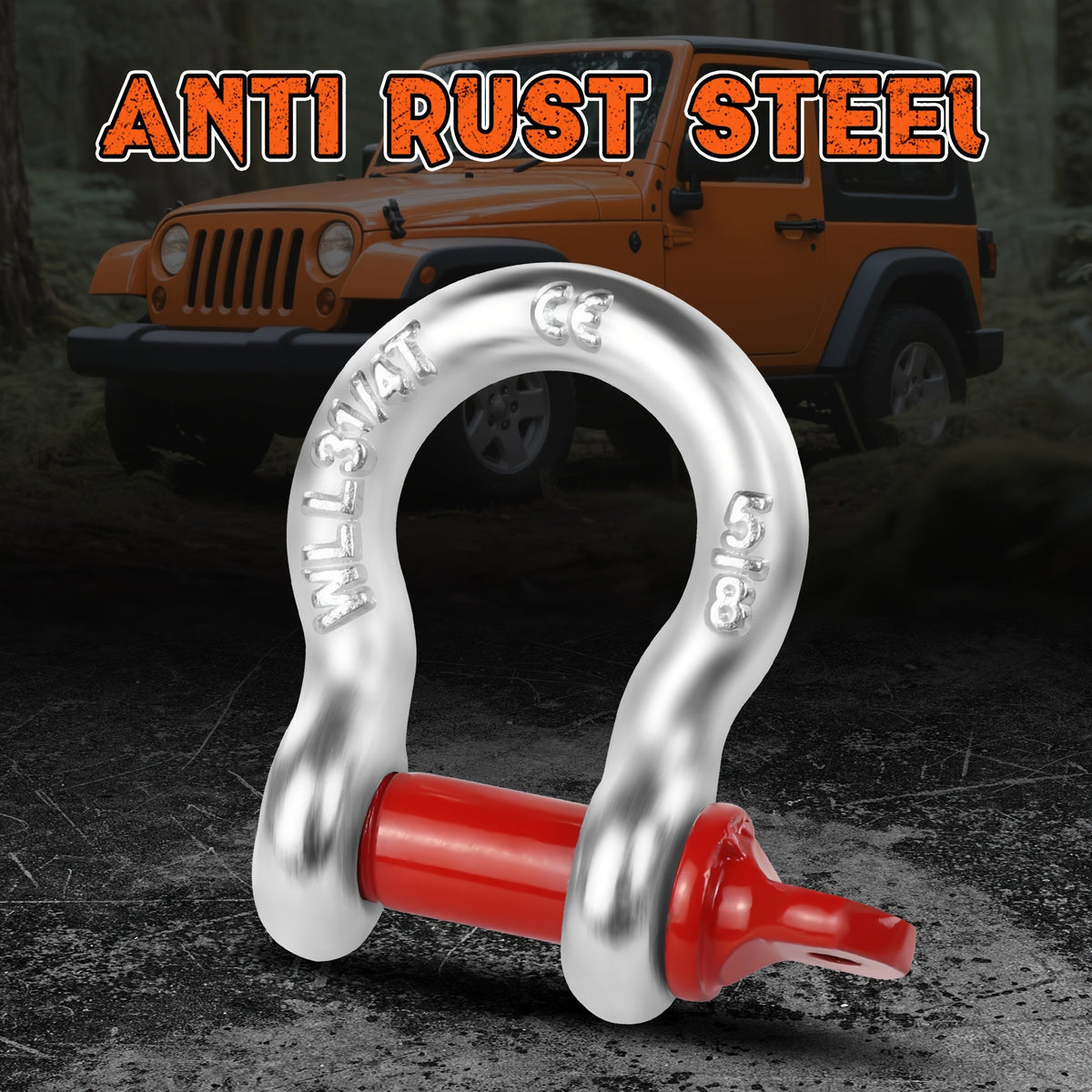 Heavy Duty Recovery Tow Rope Up to 44000 LBS Break Strength – Emergency Towing Strap with 2 D-Ring Shackles, Reflective Safety Flag & Storage Bag for Truck Jeep SUV ATV UTV Boat Off-Road Recovery