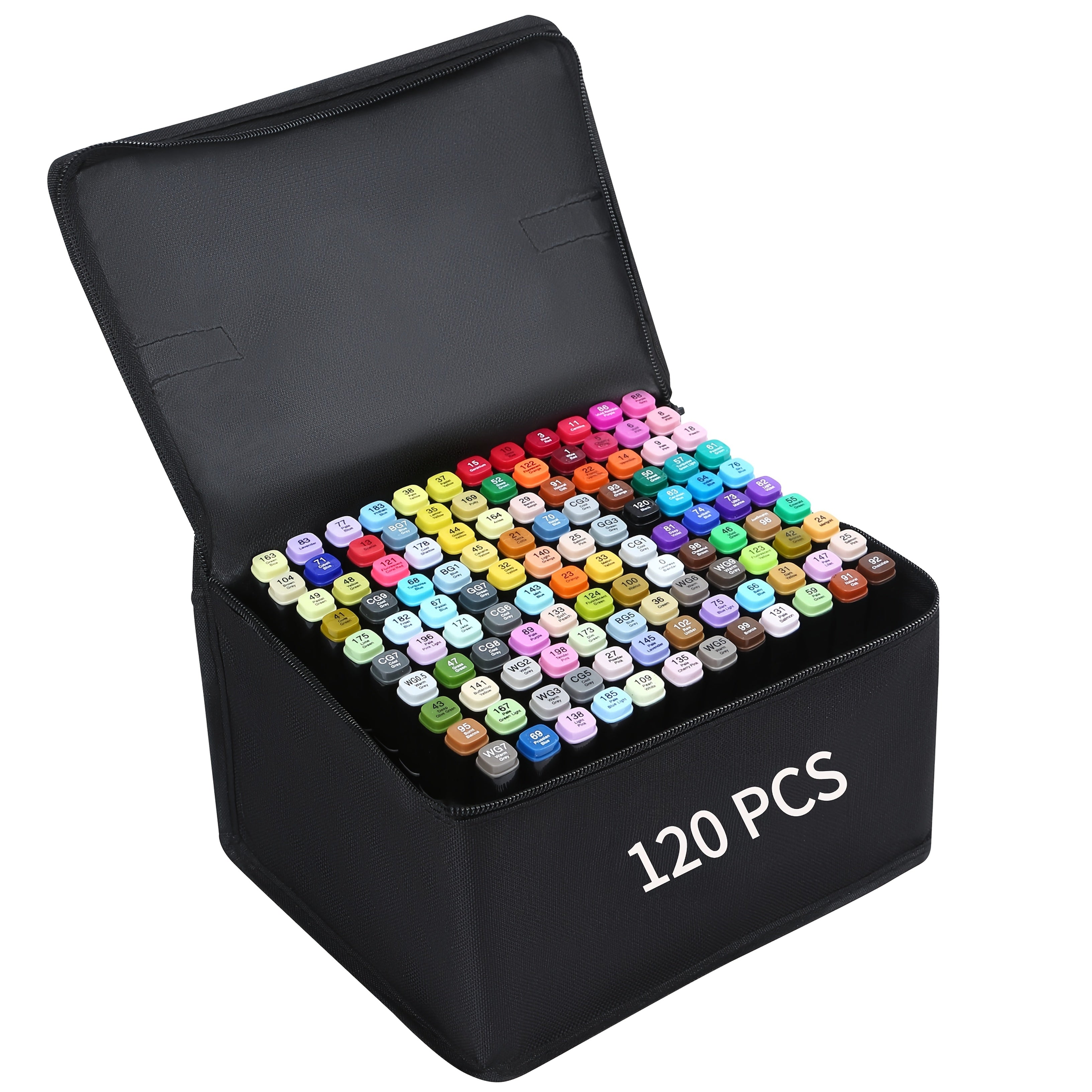 Dual Tip Art Markers Set 45 to 262 Colors with Stand Option – Blendable Alcohol Brush and Fine Tip Markers for Adult Coloring Drawing Sketching Illustration Manga and Painting – Beginner to Professional Artist Supplies