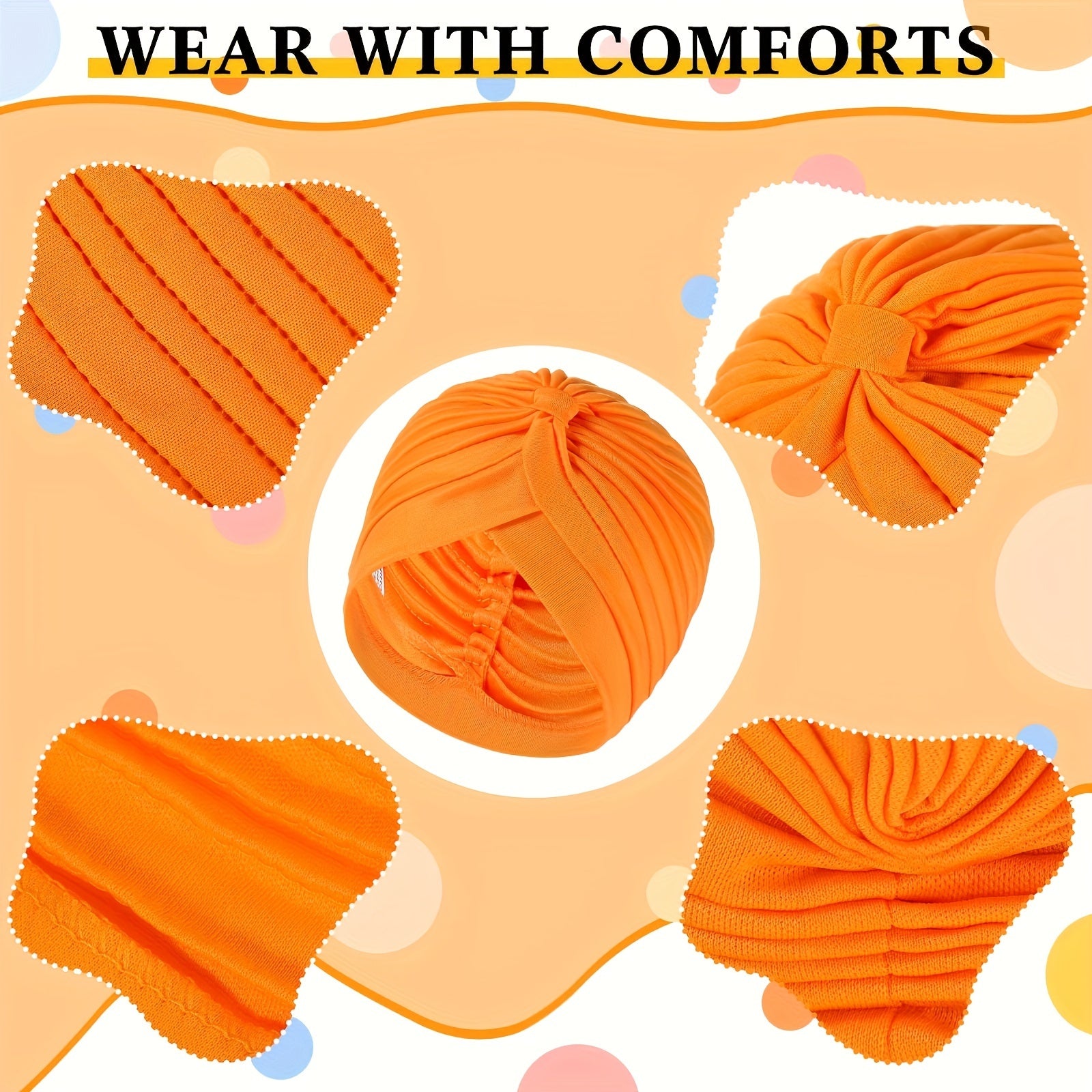 15-Pack Bohemian Turban Head Wraps Women – Pre-Tied Pleated Multicolor Twisted Hair Wraps Breathable Ultra-Soft Headbands Chemo Hair Loss Everyday Style