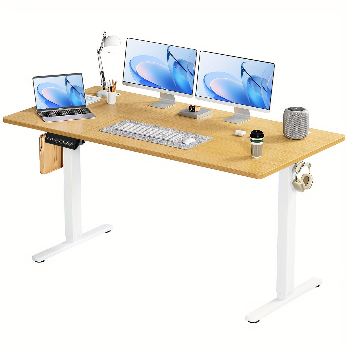 Electric Standing Desk Height Adjustable 40 48 55 63 Inch – Sit Stand Up Desk with Memory Controller & Anti-Collision, Ergonomic Home Office Gaming Workstation, 5 Colors