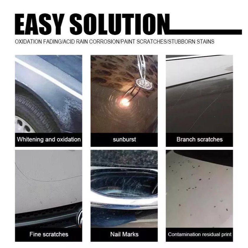 Car Scratch Repair Wax Kit 3 Sets – Professional Deep Scratch Remover & Paint Restorer, Long-Lasting Car Polish for All Vehicles, Includes 3 Paint + 3 Sponge + 3 Towel (50ml Each)
