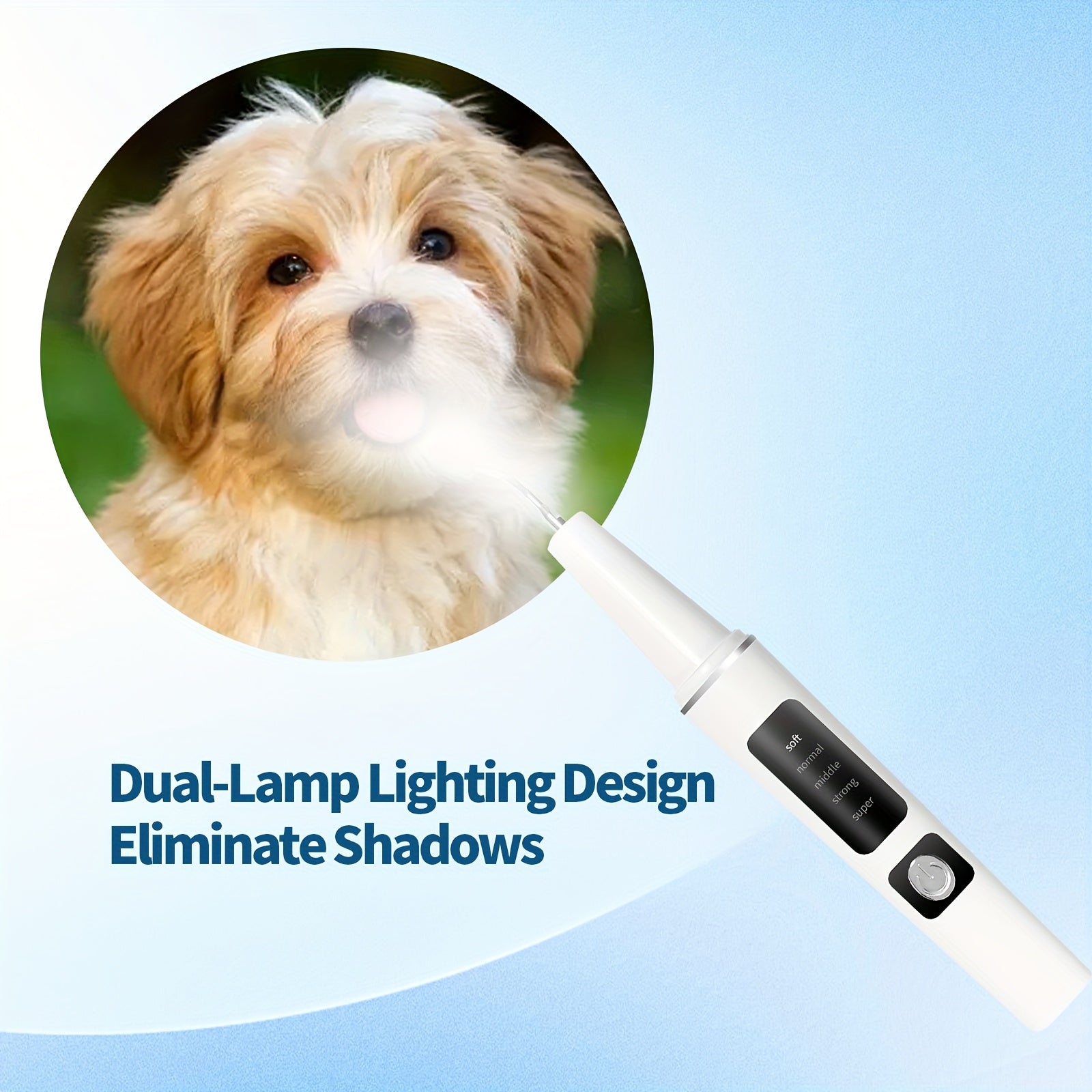 Electric Pet Teeth Cleaning Kit for Cats Dogs USB Rechargeable Removes Tartar Plaque Stains 4 Cleaning Heads 5 Modes At-Home Dental Care