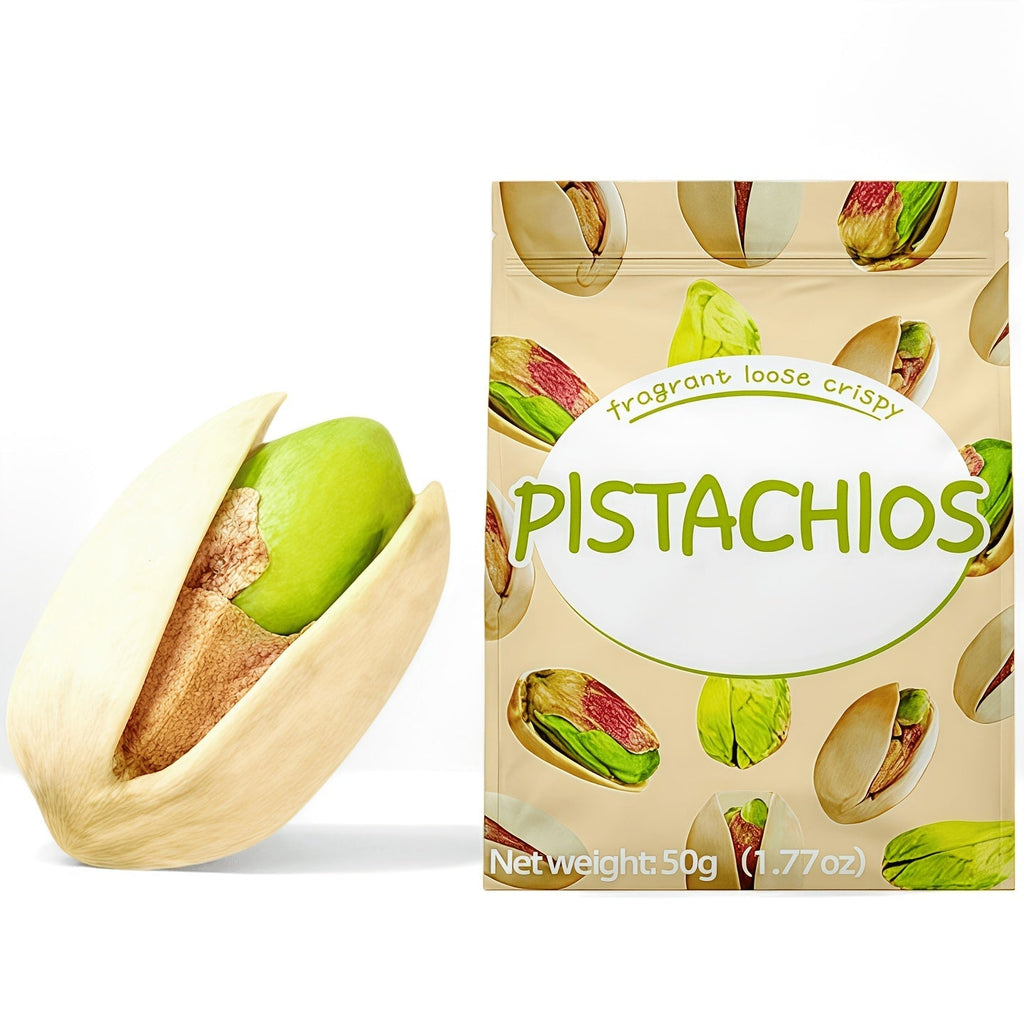 Natural Pistachios with Shell Individually Wrapped Snack Bags 3 Pack 5.3oz Each Ready-to-Eat Protein Snack