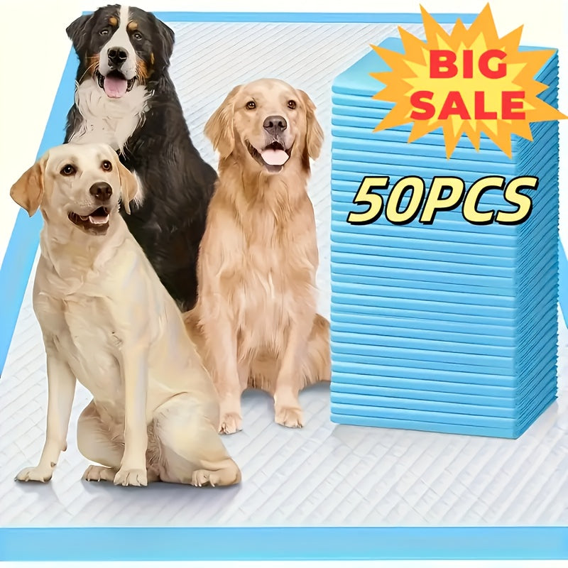 Extra Large Dog Pee Pads 24x24 Inch Super Absorbent Leak-Proof Disposable Puppy Potty Training Pads Odor Control Indoor Outdoor 50-Pack 200-Pack Senior Dogs Large Breeds