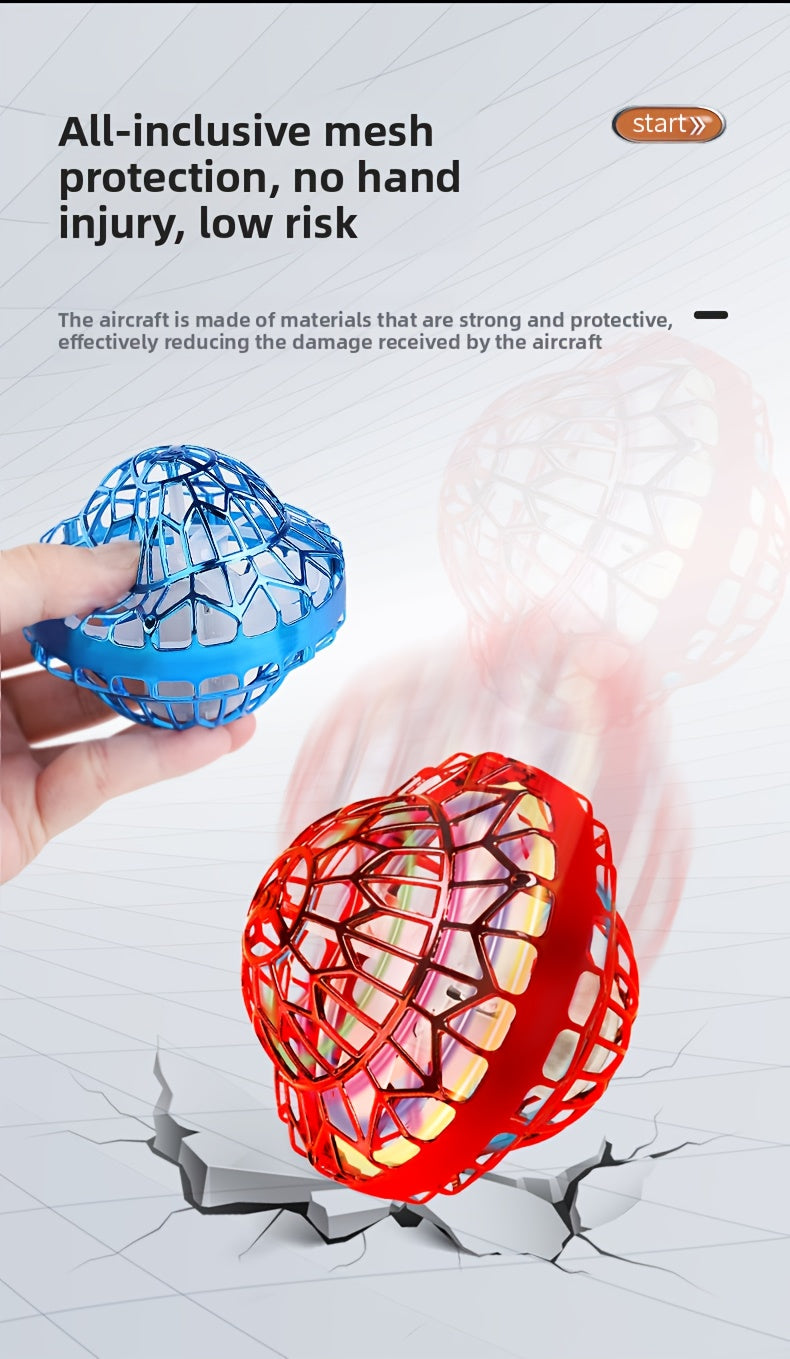 UFO Magic Flying Ball Toy with LED Light – Hand Control Boomerang Hover Ball Intelligent Remote Gesture Control Outdoor Indoor Game Party Gift for Kids Boys Girls Halloween Christmas