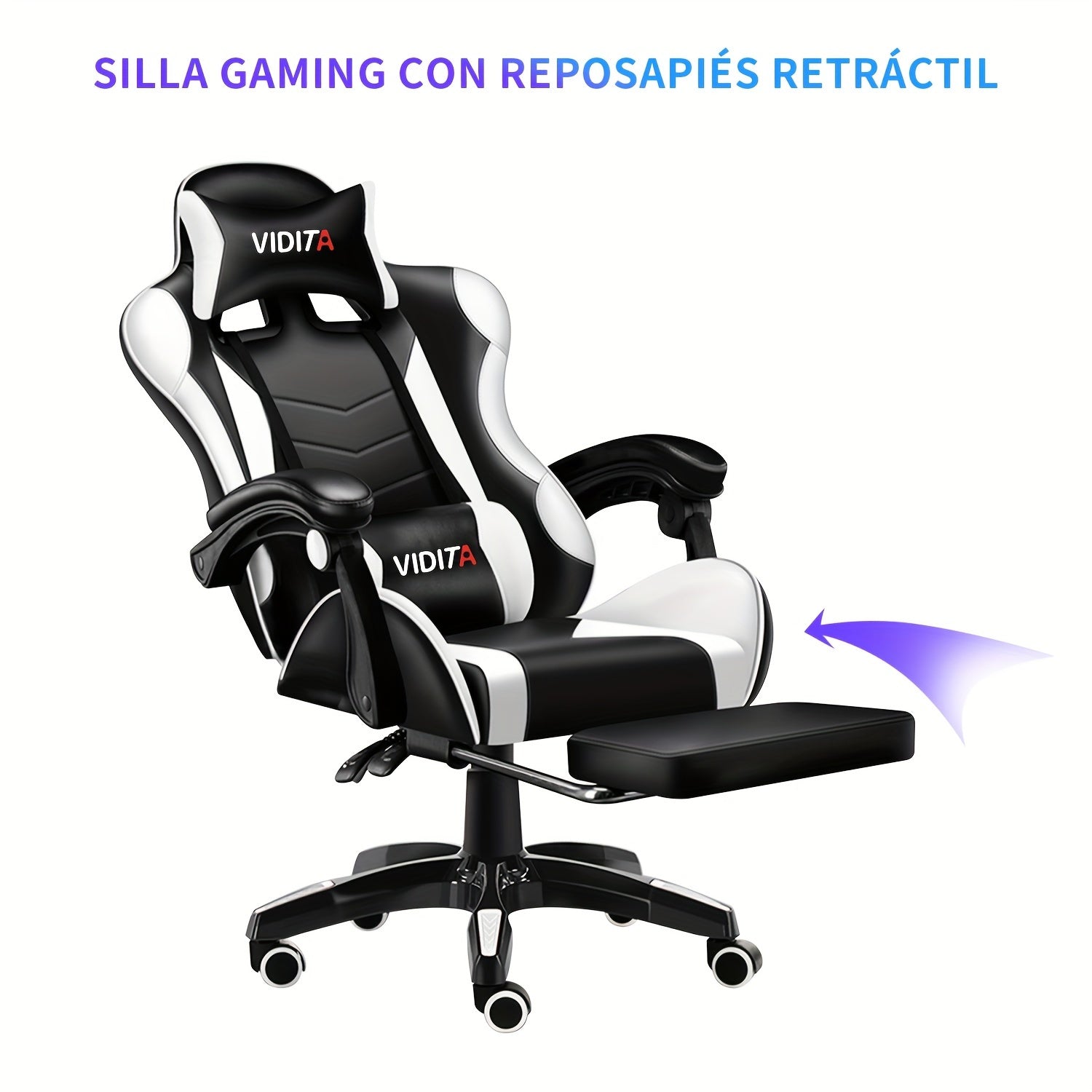 Ergonomic Gaming Chair Racing Style High Back Lumbar Support Five-Wheel Swivel Velvet PU Leather Adjustable Recliner Office Chair Adults Teens Multi-Color