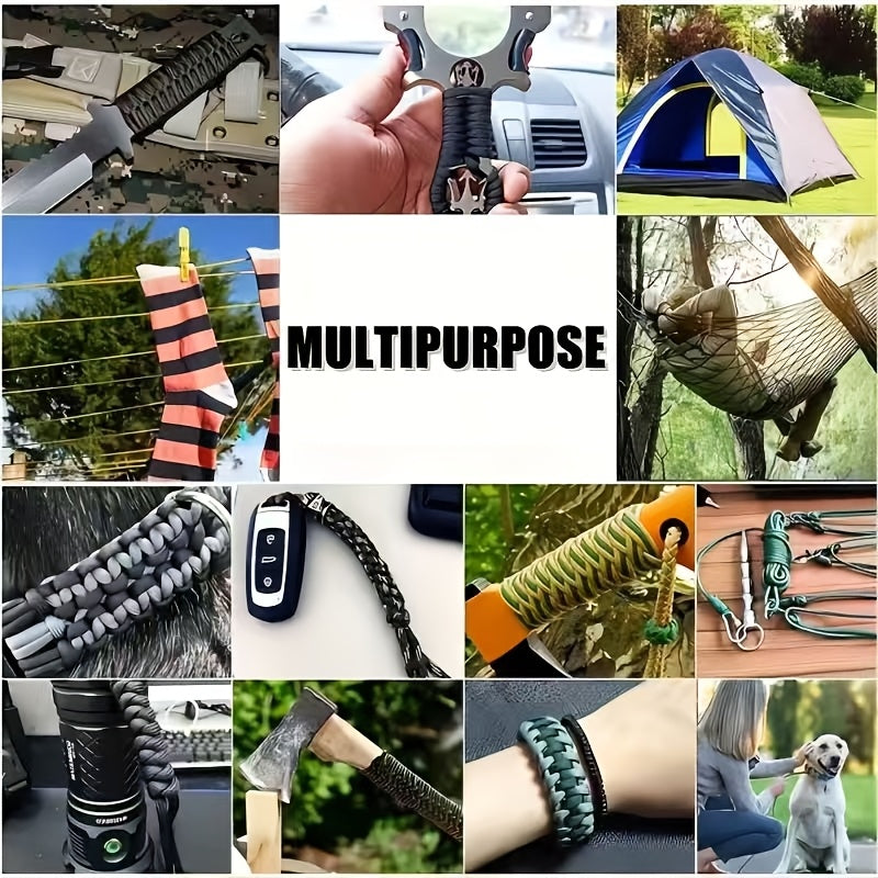 7-Core Paracord Rope for Camping Hiking Survival – Multi-Purpose Nylon Tent Rope for Tie-Down Hanging Bracelet Keychain Backpack Lashing, 30M 50M 100M Vivid Colors