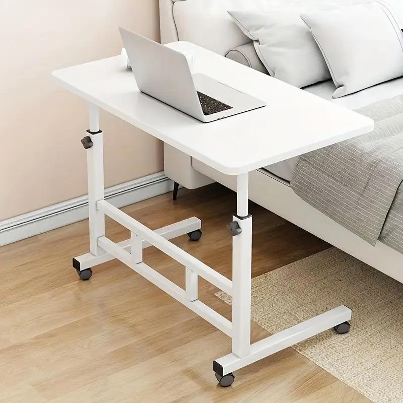 Mobile Lift Table Adjustable Height Rolling Laptop Desk with Wheels Bedside Sofa Side Table for Bedroom Home Office Dorm