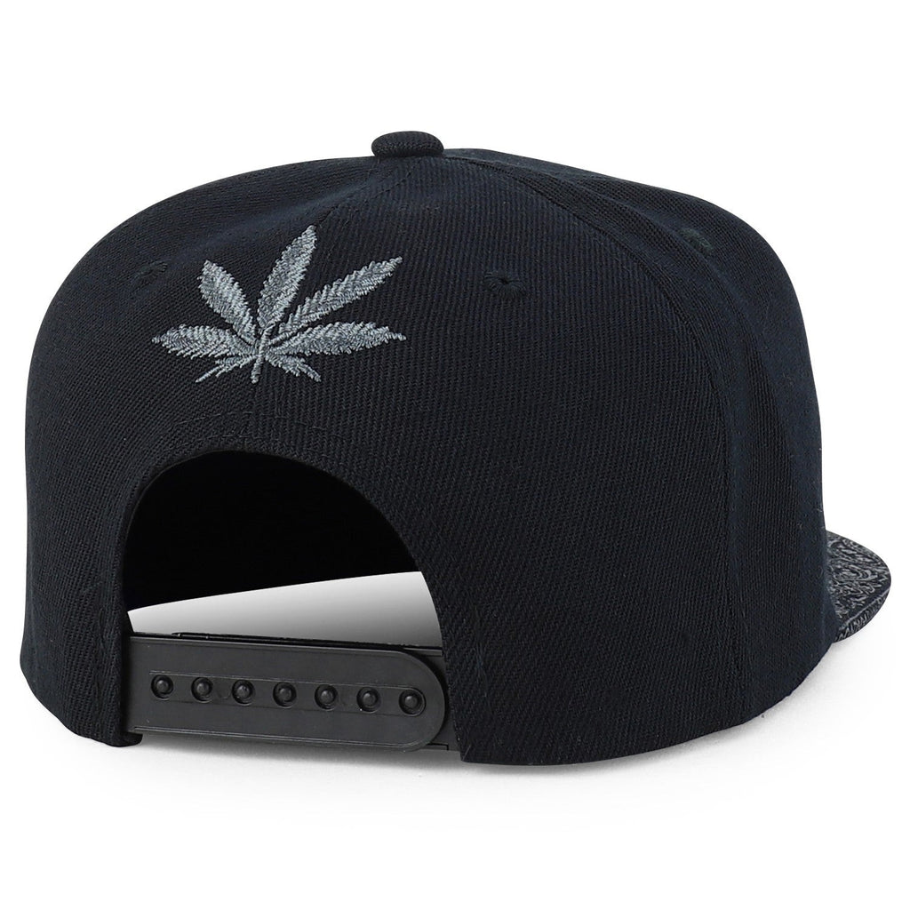 Rasta MJ Leaf 3D Embroidered Flat Bill Snapback Cap – Hip Hop Reggae Hat, Adjustable Snapback, One Size Fits Most, Unisex Streetwear Baseball Cap