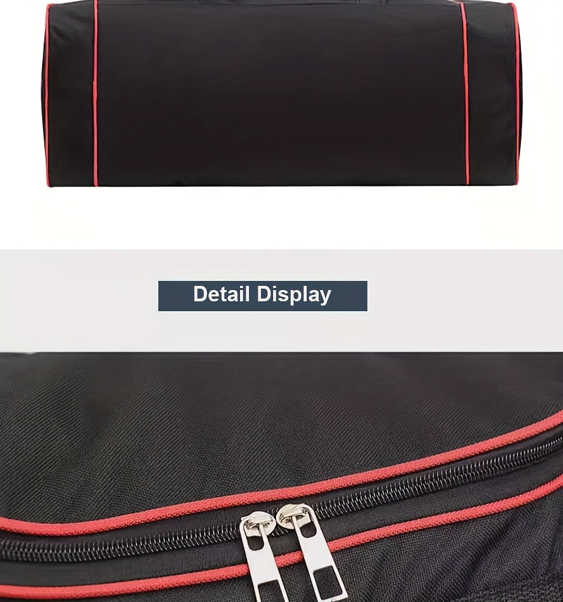 Heavy-Duty Large Capacity Travel Duffel Bag for Men & Women – Multi-Pocket Gym Bag with Adjustable Shoulder Strap & Zipper for Fitness, Weekend Trips, Business Travel & Outdoor Use, Red