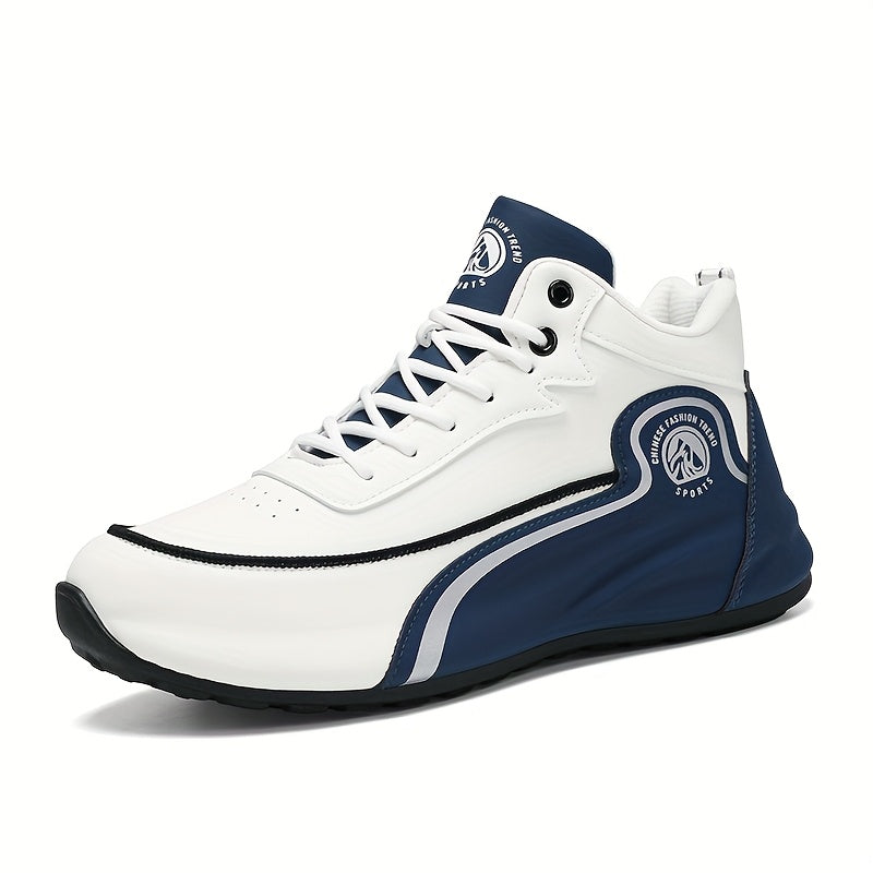 Arch Support Corrective Men's Running Shoes Anti-Slip – Lightweight Breathable Athletic Sneakers for Flat Feet, Walking Gym Tennis Casual Wear, White Blue & White Grey, Sizes US 7–12.5