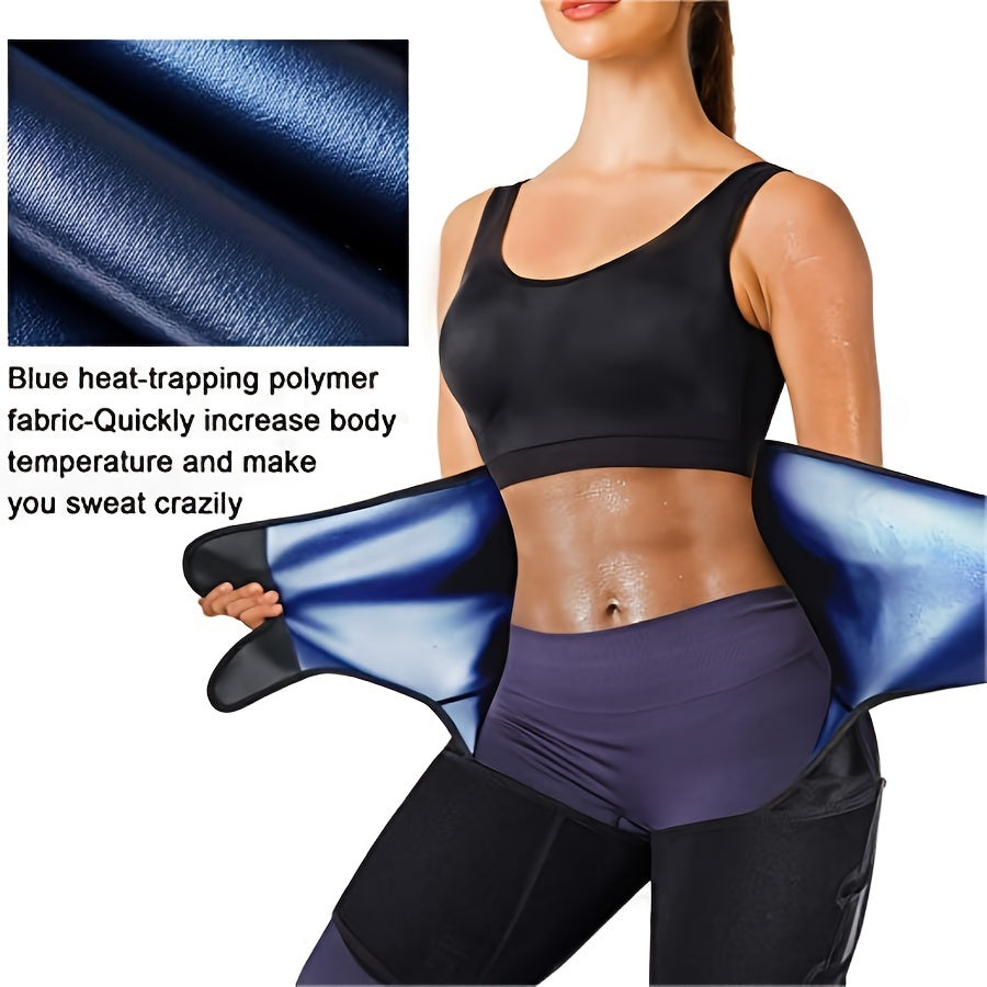Women's High Waist Shapewear Shorts 3-in-1 Tummy Control Butt Lifter Thigh Slimmer Body Shaper Push Up Slimming Underwear S/M L/XL 2XL/3XL Blue Silver