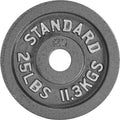 Cast Iron Weight Plates 2-Inch Solid Baked Enamel Finish for Strength Training Weightlifting Bodybuilding Powerlifting Home Gym Barbell 2.5 5 10 25 35 45 100LB
